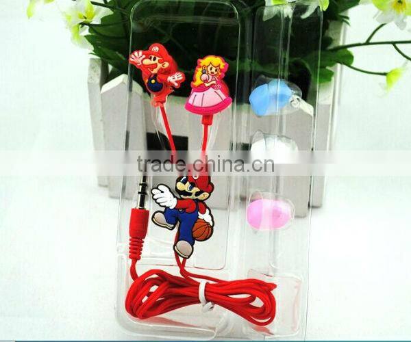 2014 best selling Cute Lovely anime in-ear Earphones for kids