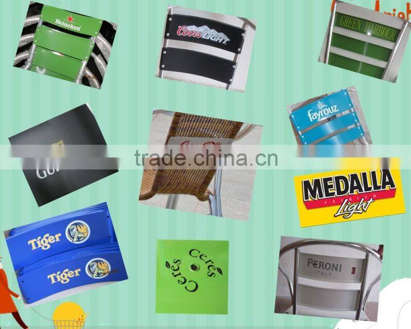 modern outdoor aluminium bar arm hotel chair YC002