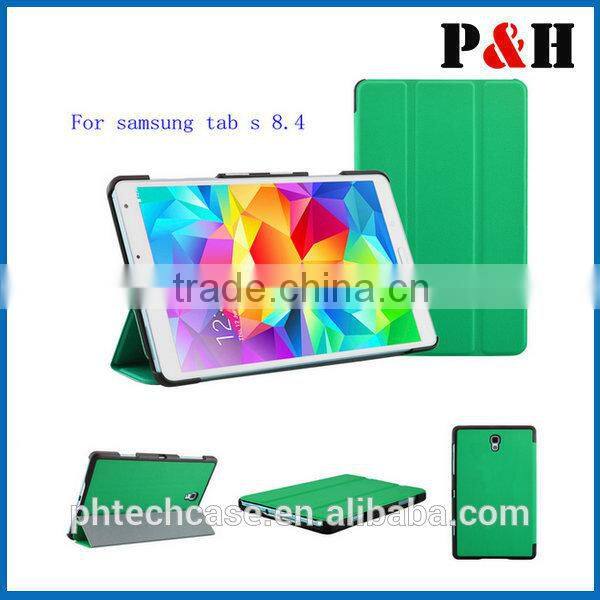 2014 new PU Leather Multi-Folding Folio Wallet Case for SAMSUNG TAB S 8.4