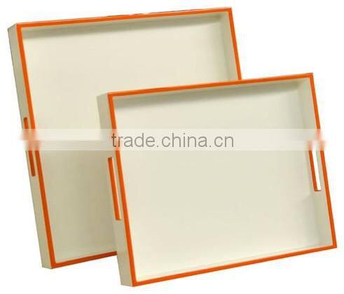 High quality Garden Lattice Rectangular lacquer serving tray table