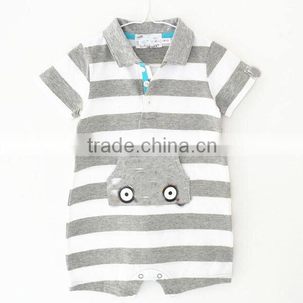 Short sleeve baby cotton bodysuit striped Romper climbing clothes