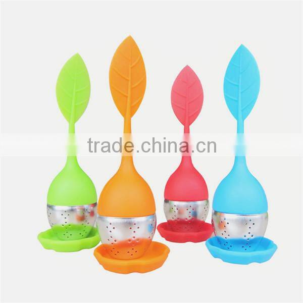 Funky style silicone plastic tea strainers
