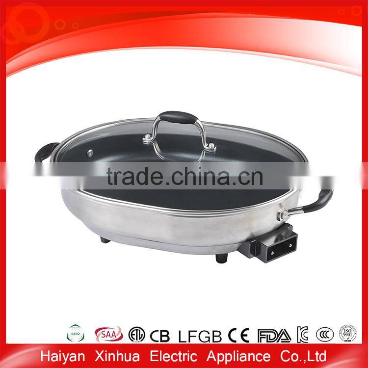 Cheap stainless steel material top quality simple design smokeless hot pot