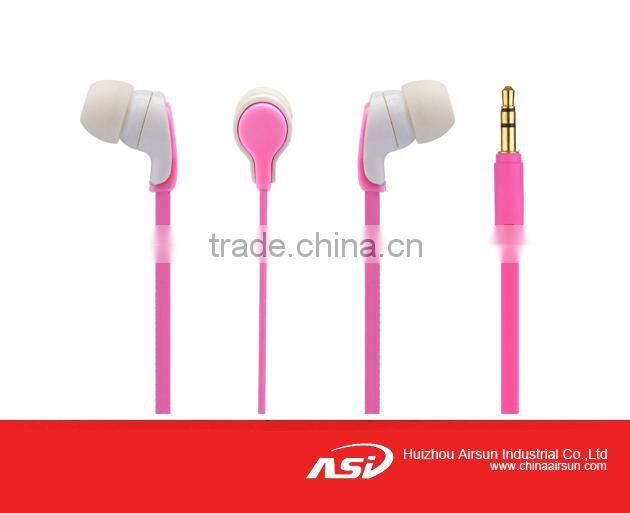 Best Looking Red Flat Wired Stereo Earphone