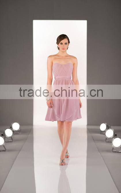 New Arrival Knee Length Convertible Bridesmaid Gown/Dress with Streamers Chiffon Sexy Bridesmaid Dresses 2015(SRLV-8471)