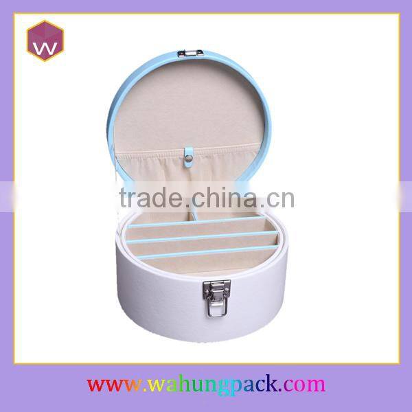 Fashion Customize Locking Leather Jewelry Box Packaging Jewelry Packaging Case Handles(WH-3186-2)