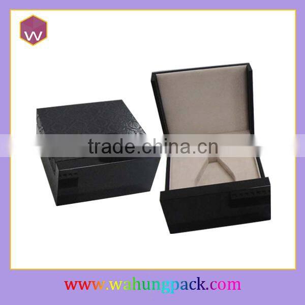 Small Square Black Perfume Box For Man/ Mini Wood Perfume Box Hinges
