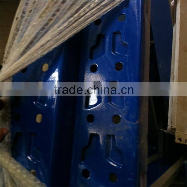 Steel adjustable height warehouse storage shelf