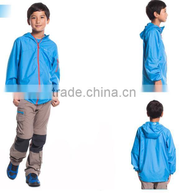 Boys & Girls Unisex outwear suntan-proof wear UV-protection wear breathable windbreaker blue