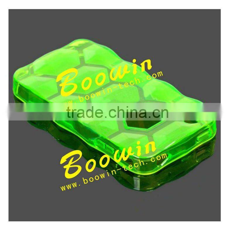 green hexagon Soft TPU Gel Crystal Jelly Case Cover for apple iphone 4s