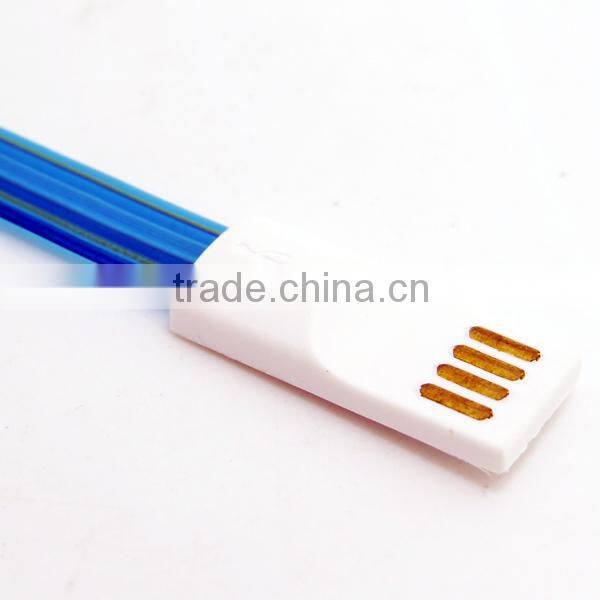 Top quality material TPE charging and syne data a flat micro usb cable