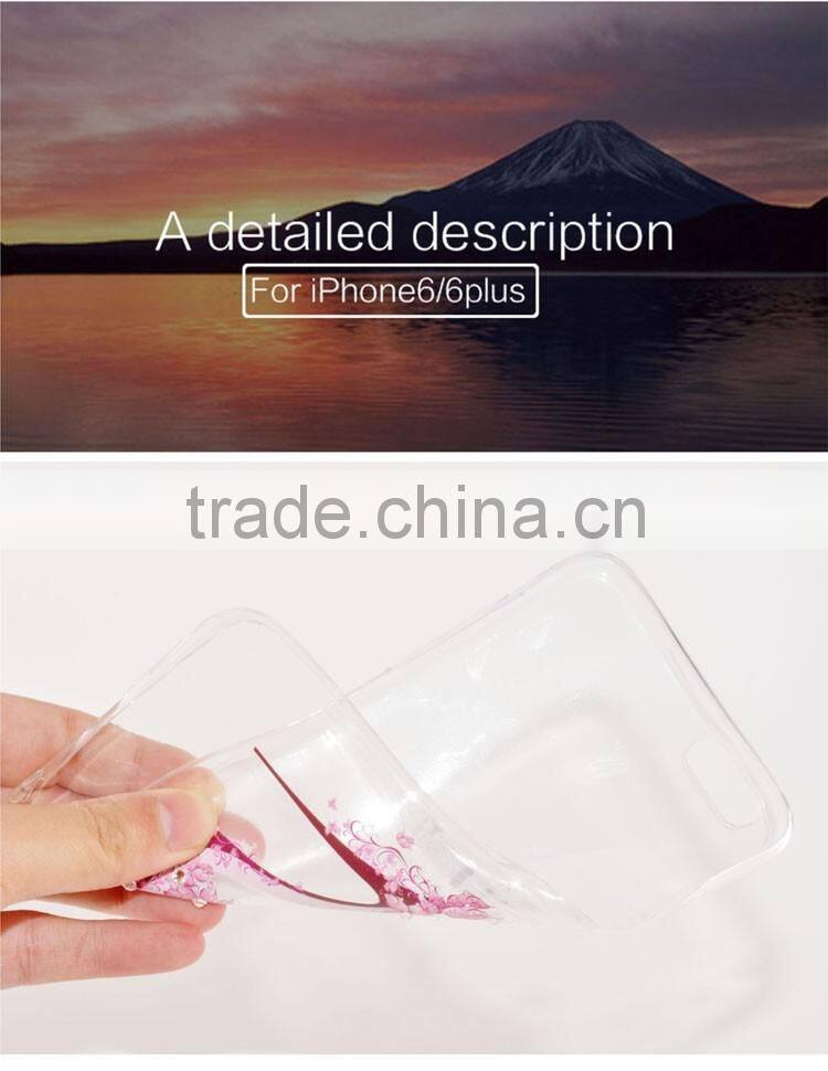 New Arrival Colored Painting Diamond Soft TPU Case for iPhone 6 6S Plus