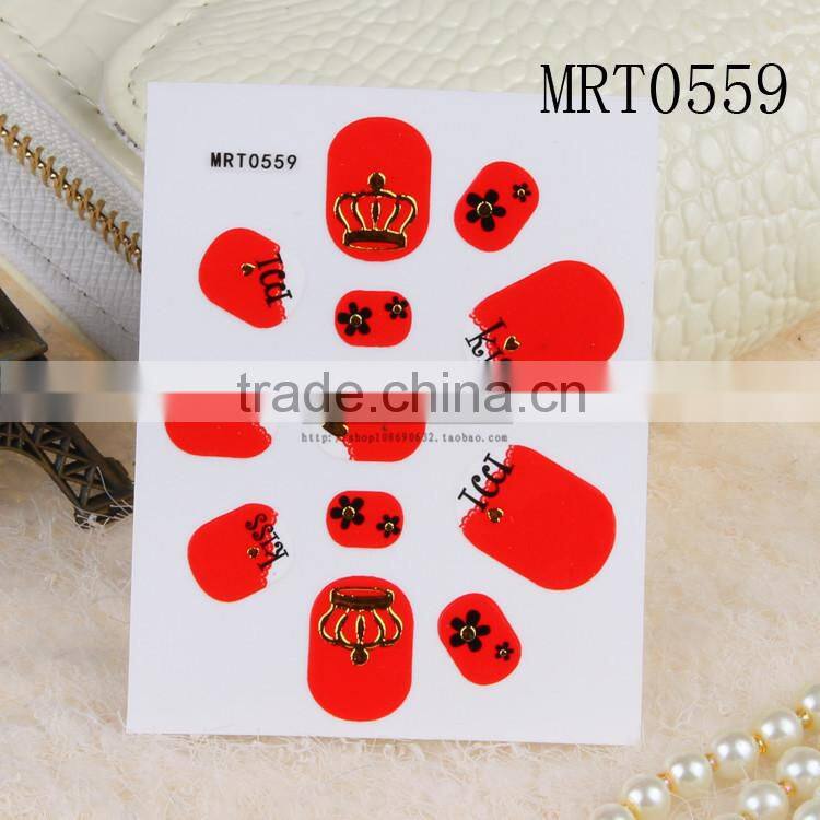 cute custom temporary kids nail tattoo sticker