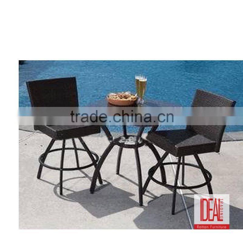 rattan garden furniture glass top dining furniture table and chair cane dining chair