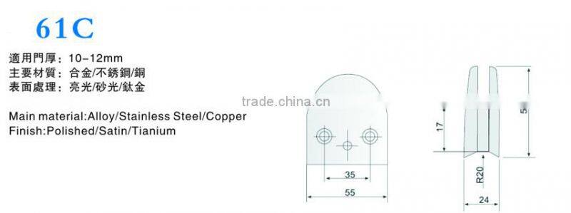 high quality ss 304 hinge for shower glass door /wall to glass door hinge for bathroom/ ss 304 hinge for sauna glass door