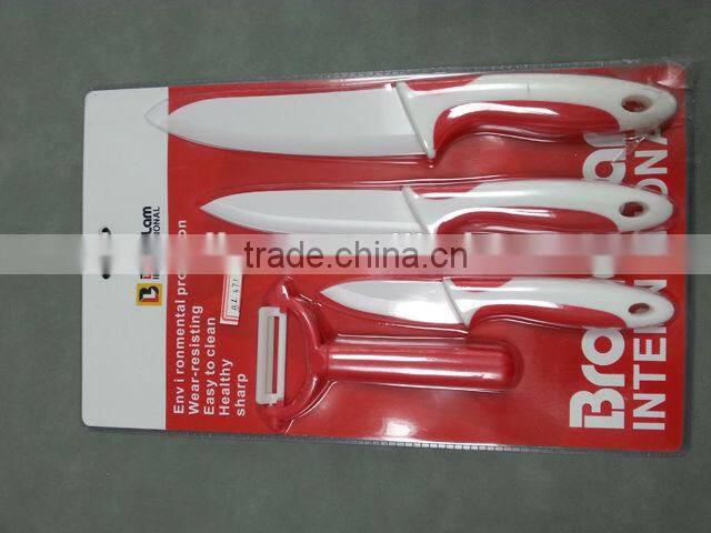 Healthy anti-bacterial Ceramic material White blade Knife Set 4"&6"