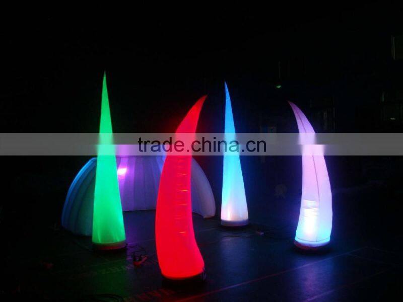 Hot sale color changing led inflatable pillar, inflatable led pillars for decoration