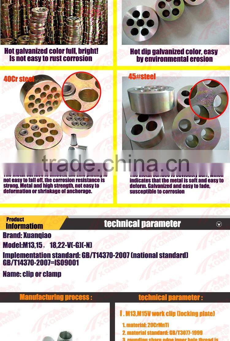 M15.24 steel wire wedge post tension work tool jack