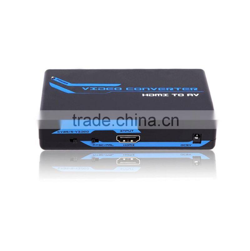 Mini HDMI to 3RCA AV CVBS Composite & S-Video R/L Audio Converter box 1080p Upscaler toshiba color tv kit