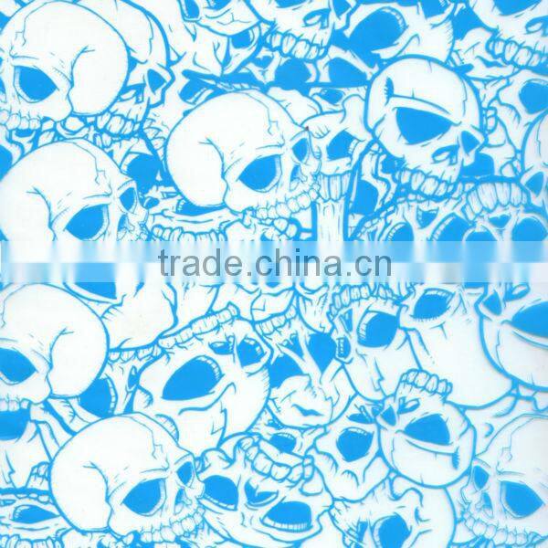 GW12282 Skulls Water Transfer Printing Hydro Graphics Film - White Skulls&water transfer printing film Width 100cm
