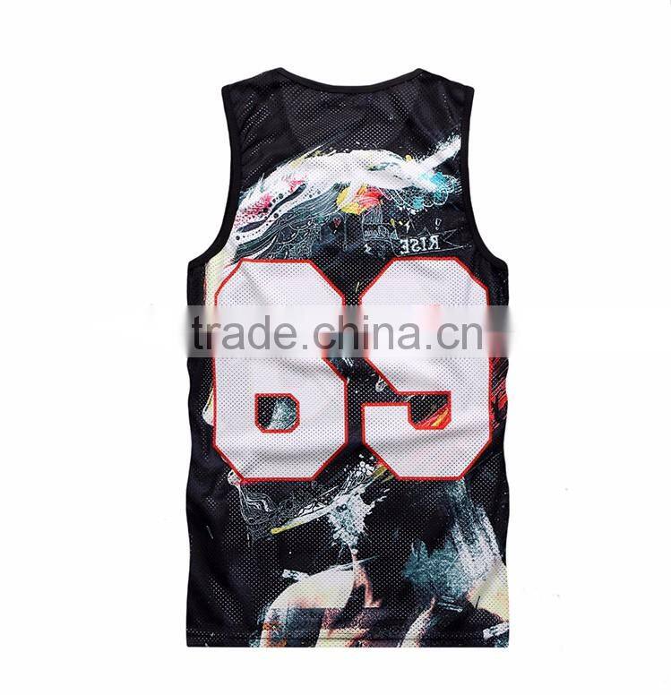 Yingzhong garment 2016 New summer full over sublimation printed vest