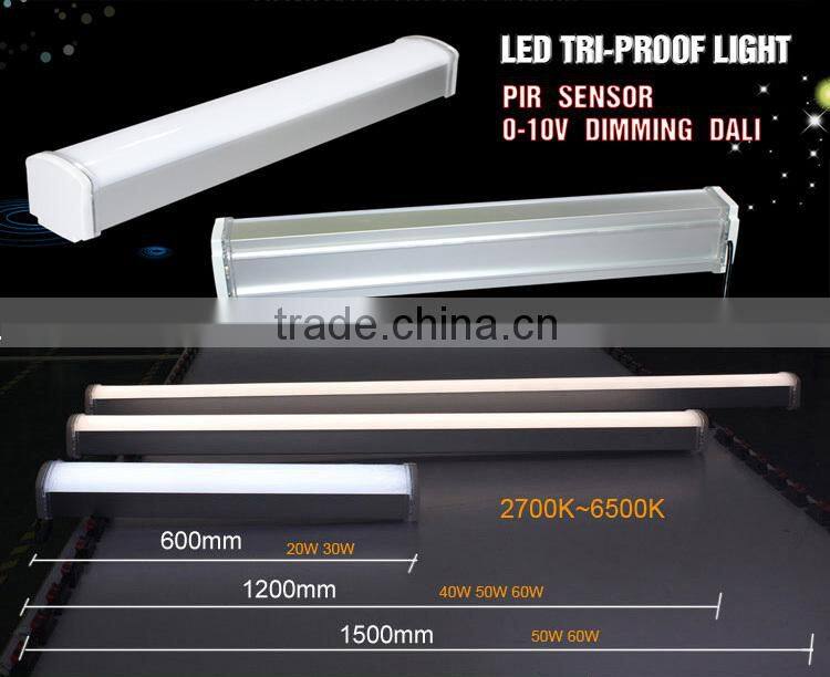 600mm 1200mm 1500mm IP65 emergency light led tri-proof light