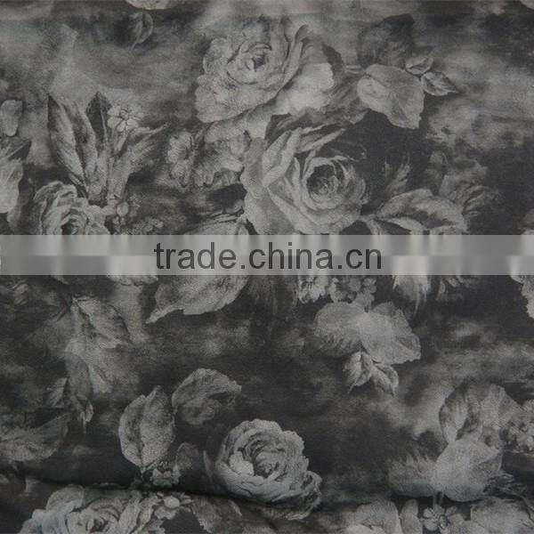 Flower design leather clothes with 100% viscose backing
