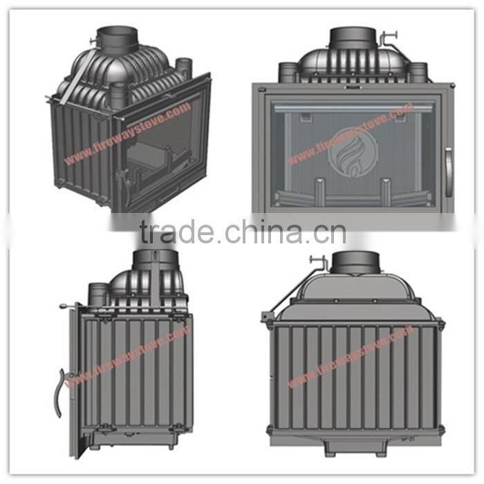 Fireway cast iron material different style insert wood fireplace