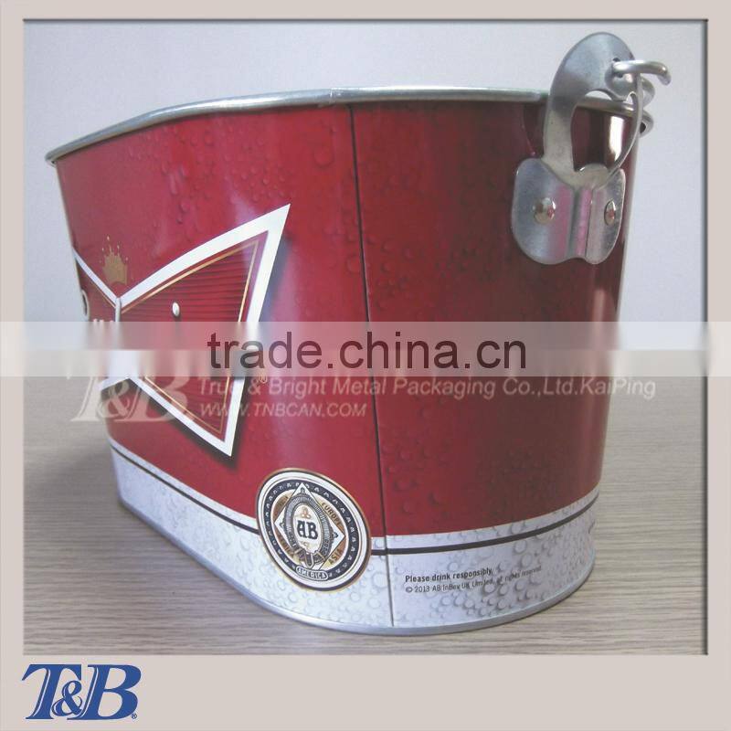 Latest wooden handle with opener 10QT Ice Bucket