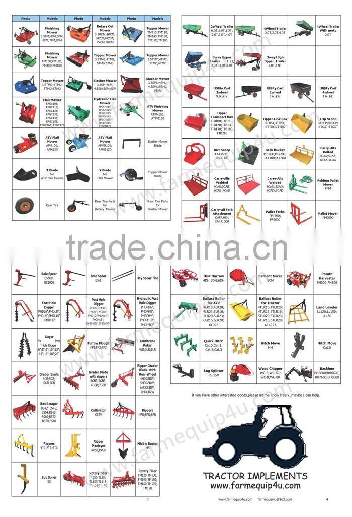TTB120 - Tractor 3-Point Rear Tipping transport box/ Tractor 3point Implements back bucket