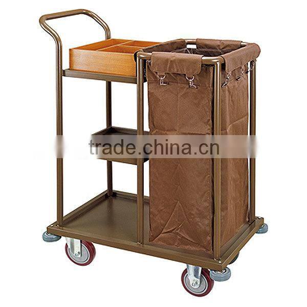 Multi Layers Stainless Steel Clean Service Trolley,Kitchen Wheel Clean Trolley with Mops