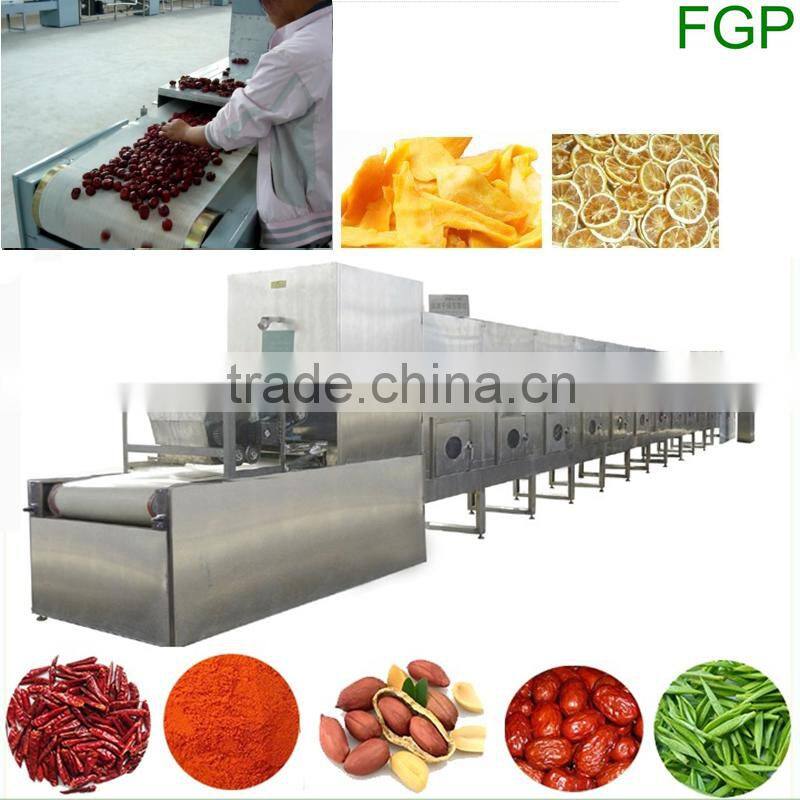 Conveyor belt marine food product microwave dryer&sterilizer