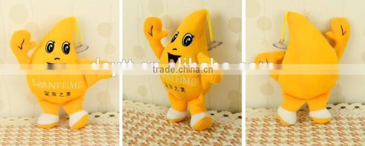 SANFEIME customize 12 inch maker EN71 plush toy water-drop design with sucker