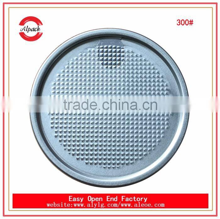 Alu foil lid 300#easy open peel off lid for milk powder
