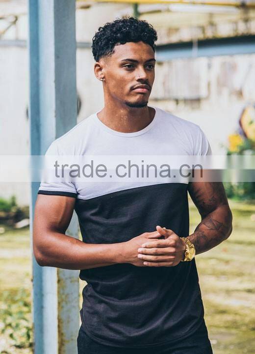 Wholesale Mens Gray Washed Curved Hem Pocket T Shirts