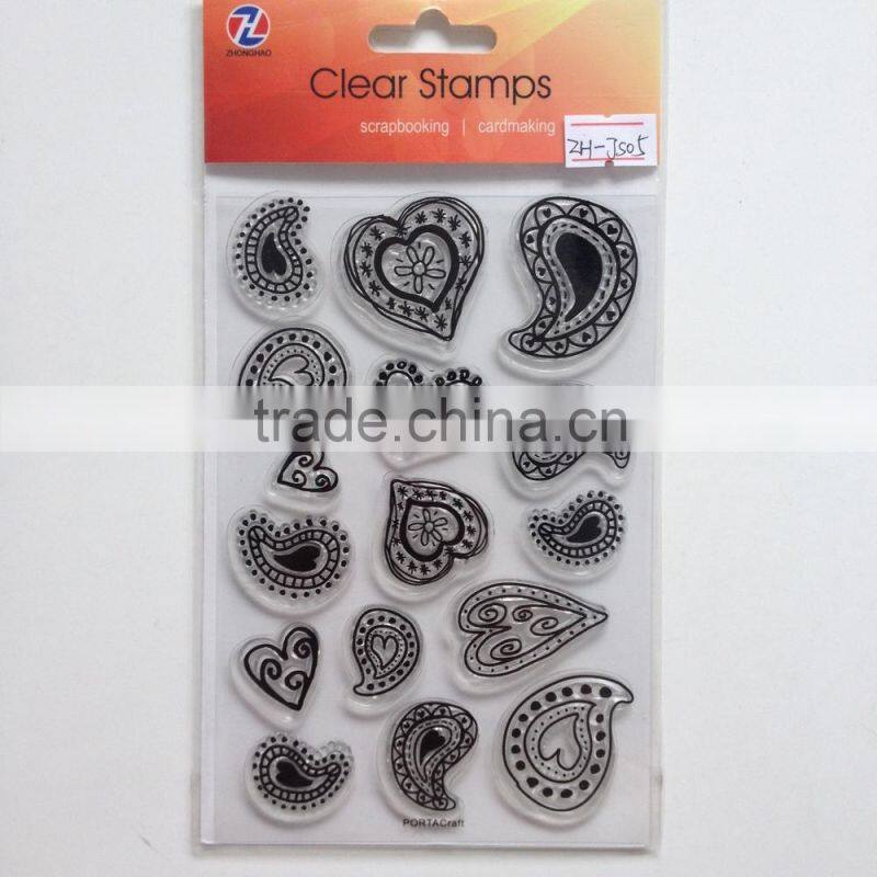 flower design clear stamp