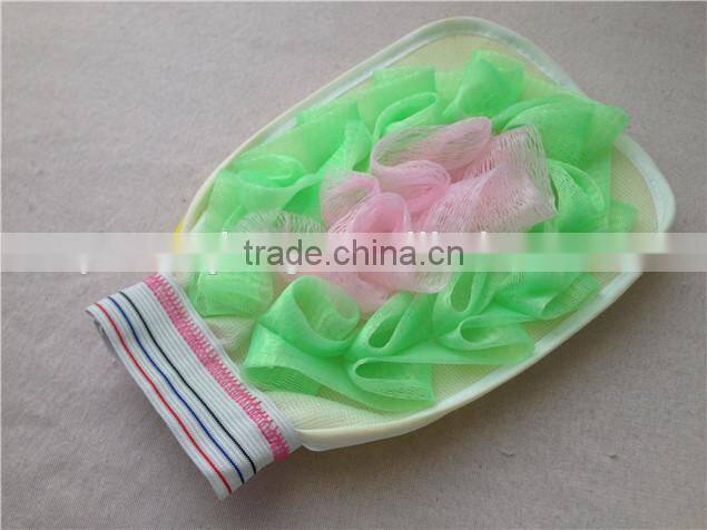 newest skin care mesh puff bath glove
