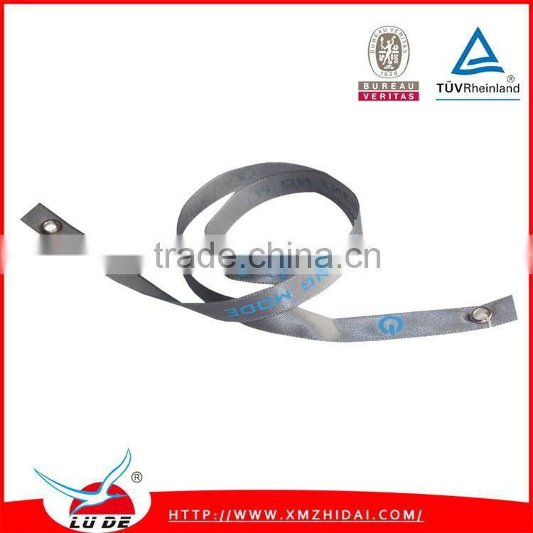 Lude wholesale ribbon wristband,woven textile wristband,fabric keychain for big events