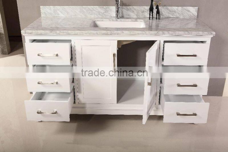 24 inch white carrara marble top bathroom furniture