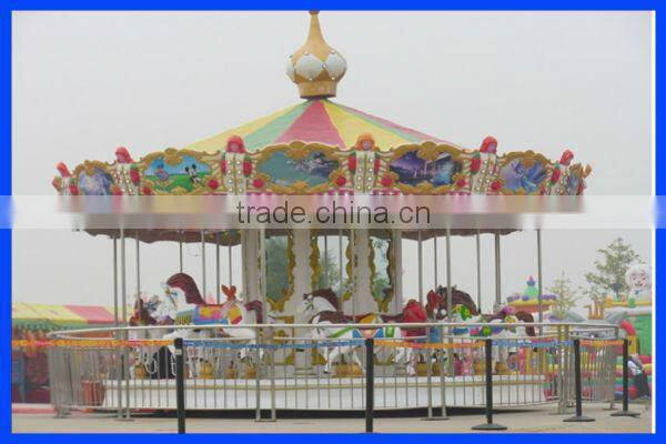Playground theme park rides - 3 seats mini carousel