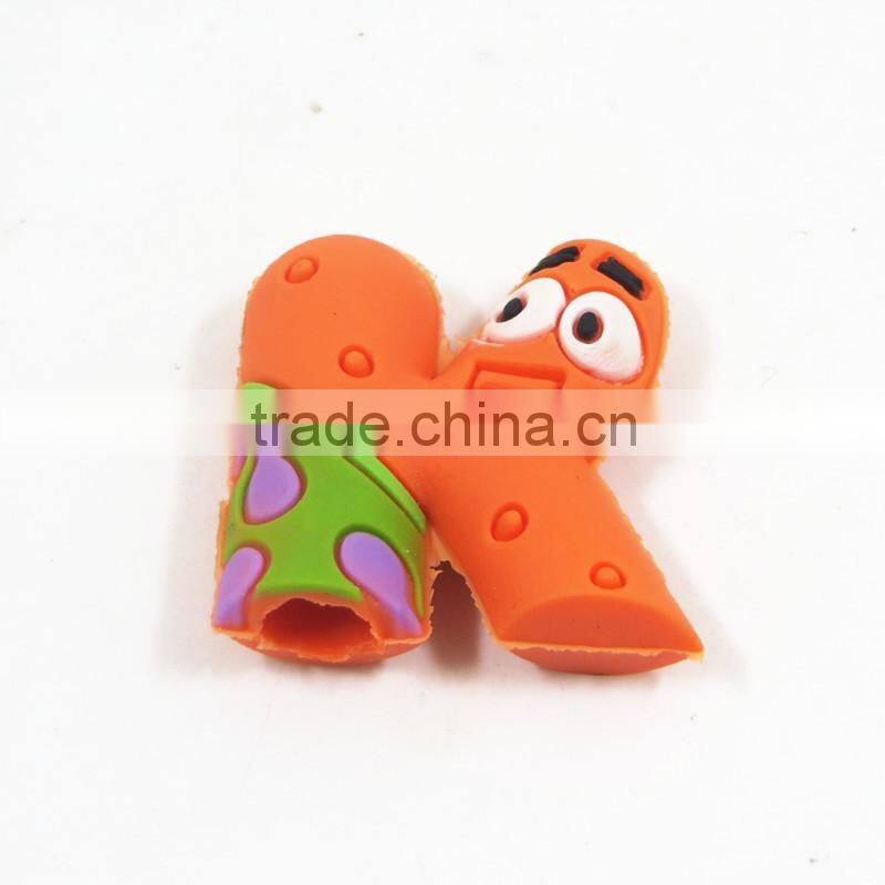 Hot sales custom cartoon PVC rubber pencil/ pen topper