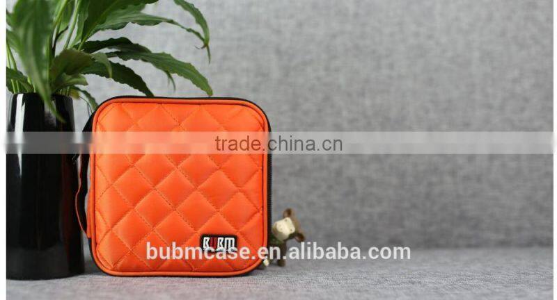 Orange 32 Capacity 230D Space Twill PVC Fabric DVD Case CD Holder personalized cd case multi disc dvd cases
