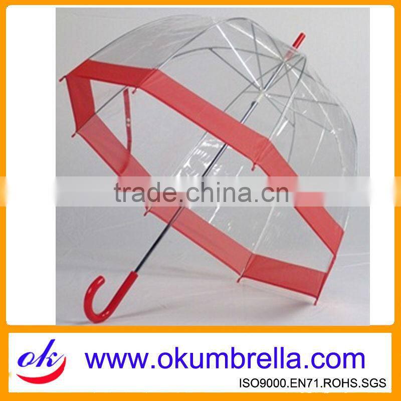 PVC Material Plastic Dome Transparent Umbrella from Factory