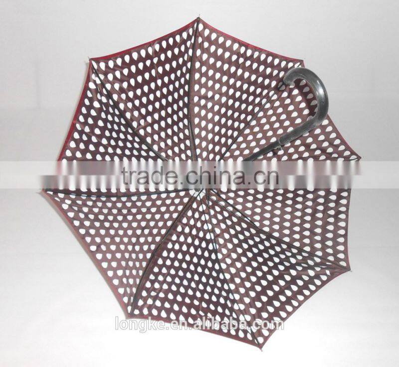 double layer straight shaft umbrella with water drop design