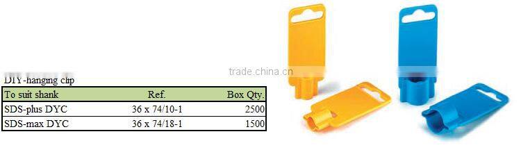 Stock available PP plastic clips for mansory drills or drilling bits packaging SDS Clip