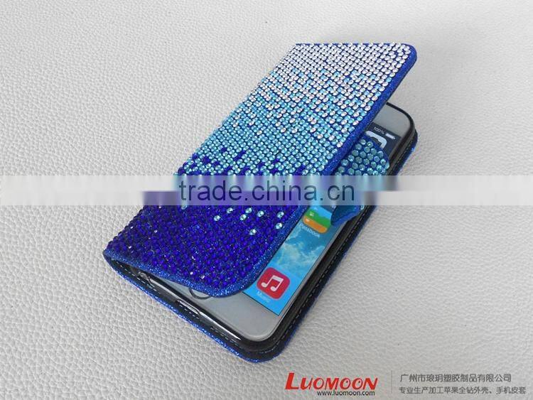 High Quality Diamond Leather Mobile Phone Case for iPhone 6 phone 6 plus