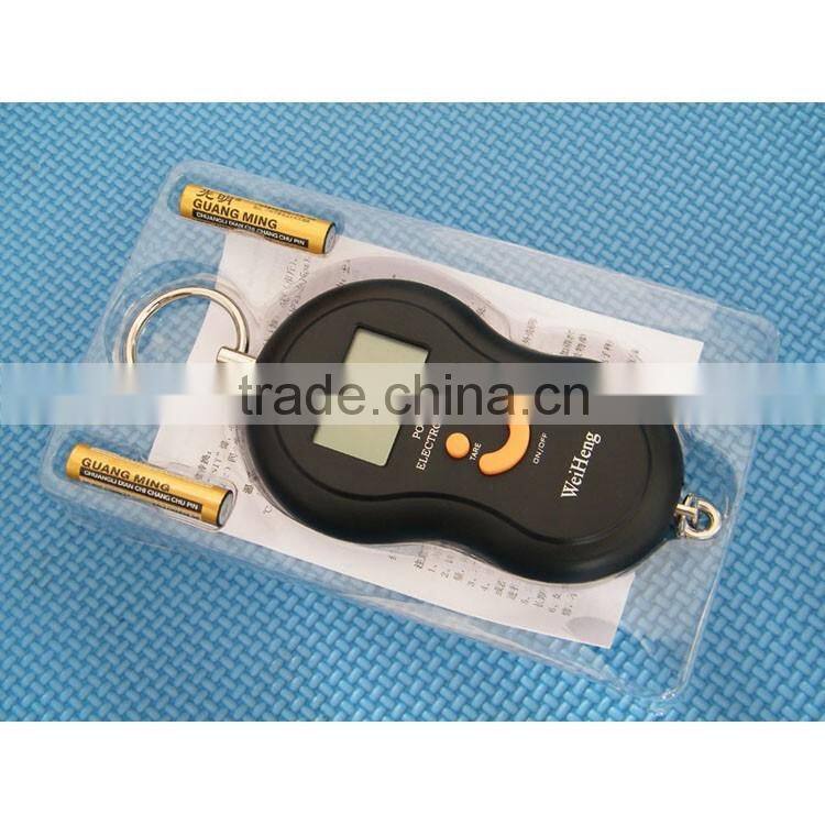 Digital gift mini travel luggage scales with hook