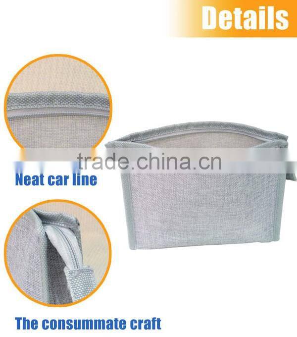 Durable canvas nylon EVA zipper storage bag cosmetic bags with zipper