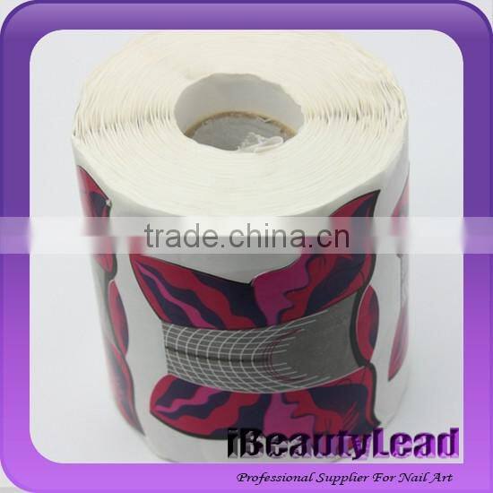 New coming butterfly nail form 300pcs roll gold nail forms nail art form