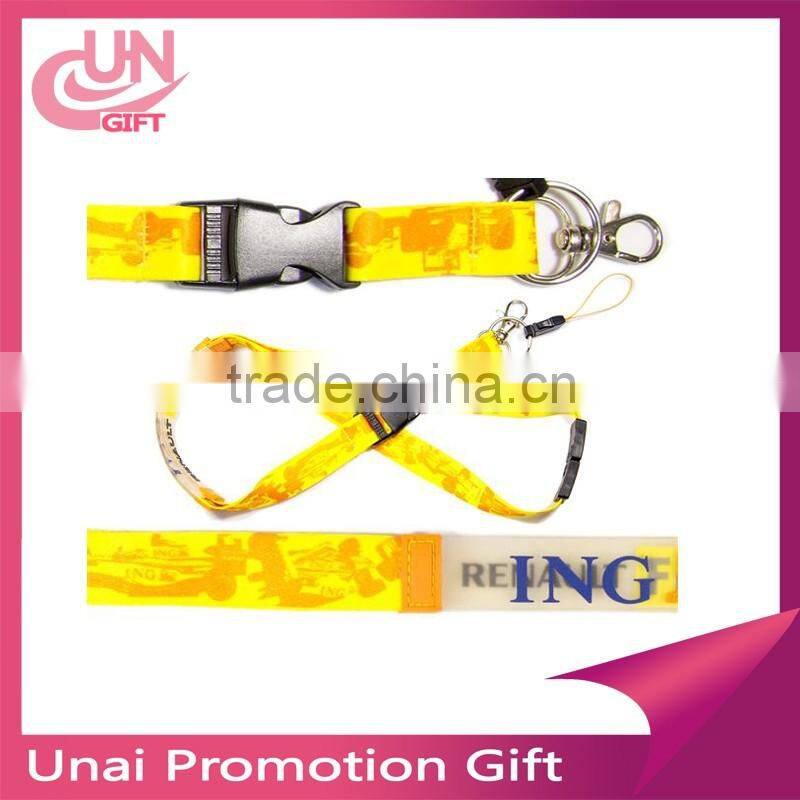 Custom 2cm heat transfer work permit card sleeve badge lanyard sling badge lanyard exhibition printing LOGO
